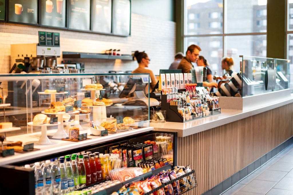 Starbucks Counter in downtown Sioux Falls.